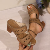 Summer New Large-Size Women's Sandals Retro Slope And Slippers Large-Size Hollow Slope And Cool Slippers