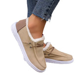 Hair Plus Velvet Low-Top Single-Shoe Women Warm Large-Size Cotton Shoes