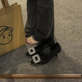 Women 2025 Summer New Small Design French Pointed Shoes With Small Fragrant Feng Shui Drilling