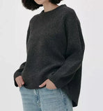 Zingj Shot-Hot Winter 2023 New Pink Sweet Round Collar Set Sweater-Outfit