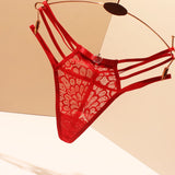 Crown Lace Thong Female Sense Fine Strips One-Line Transparent Hot Low-Rise Summer