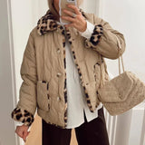 Women's ZA Autumn And Winter New Street Fashion Collar Wears Cotton Jacket On Both