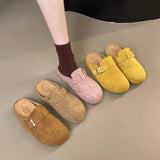Yellow Birken Shoes Women 2025 Spring Pedal Lazy Man Bag Head Half Slippers Wearing Fashion Muller