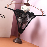 Transparent Thong Heart-Shaped Hollow Sexy Ultra-Thin Low-Rise Hot Seduction Traceable Breathable Trousers