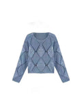 2025 Women's Lazy Knitwear - Hollow Bead Design Elegant Temperament Commuter Ice Silk