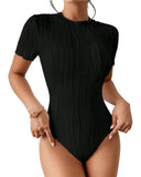 Spring/Summer OZON Women's Short Sleeve Corrugated Bodycoat Sexy
