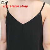 Women Chiffon Spaghetti Strap Sleeveless Dress Korean Loose V-neck Sexy Elegant Vintage Ladies Breathable Thin