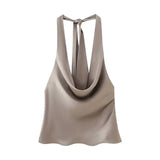 Women's Neck Bow Silk Satin Texture