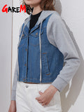 Denim Jacket Women Autumn Coat Ripped Hooded Outerwear Coats Windbreaker Basic Boyfriend Female Jeans