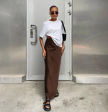 Zingj And Summer New Simulation Silk Skirt Satin Bread Hip Skirt Women Casual Color Tintail