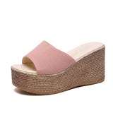 Women's Summer New Fashion Wear Thick Bottom Height Korean Version Of Outdoor Slope And A Word Cool Slippers Female