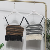 Women's Clothing Thaired Thaid Spliced Striped Sling Vest Short-Sleeved Sleeveless Tector-Booed Blouse