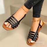 New 2025 Summer Flat-Bottomed Casual Sandals Women's Size 40-43