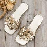 New Sandals Women's Large Size Women's Shoes Flowers Thick-Soled Casual Women's Sandals