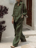 Long-Sleeved Shirt Loose Set 2025 New Women's Two-Piece
