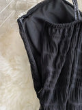 Women Black Sexy Bodycon Party Dress Elegant Beading High Waist Sleeveless Spaghetti Strap Mini Vestidos Female