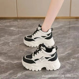 Height Height Women's Shoes 2025 Women's New Small Autumn Thick Bottom Increase Leisure Old Dad Sneakers 8Cm Loose