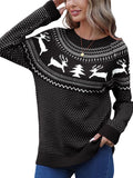 Sweater Women's Jabbing Autumn And Winter Loose Knitted Round Collar Casual