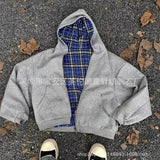 Open-Shirt 2025 New Lattice Garlet Printing National Tide Treasure Boy