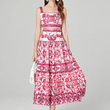 And White Porcelain Printing Set Women Three-Dimensional With Chest Pad Short Breast Sling Sling Belt + Two-Piece