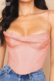 2023 New Bowknot Fishbone Sling Spice Girl Tank Top Short Open Umbilical Clothes Women's Summer Butterfly