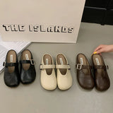 Bottom Bag Head Half Slippers Women Wear 2025 New Summer Pedaled Shoes Flat With Skirt Cool