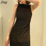 Women Sleeveless Solid Elegant Festival Chic Summer Spaghetti Straps Female Retro Hot Sale Basic Vestidos Mujer