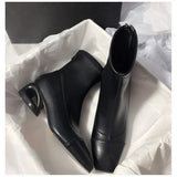 Fashion Boots Women's Shoes In The Autumn And Winter Of 2025, French Version Of Thin Boots And Squeal Boots After The Zipper Short