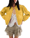 Autumn / Winter 2024 Maple Leaf Pattern Embroidered Quilted Quilted Casual Cotton Jacket Coat-Outfit