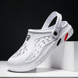 Summer New Men's Hole Shoes Breathable Beach Shoes Outdoor Half Drag Bag Head Personality Cold