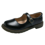 Leather Shoes Women Retro Women 2025 Spring College Wind Flat-Soles Retro Shoes Students Literary Style