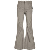 Retro Workwind Pocket Denim Micro-Tlaps Wash Water To Make Old Design Low-Rise Hottie Casual