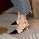 Summer New Baotou Sandals French Color Small Fragrant Wind Tip High Heels One-字 Button With Sandals Fine