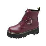 Year's New Thick-Bottom Martin Boots Female English Style Love Cake 2025 New Net Red Short Boots
