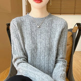 Girl Feeling Jasmine Sweater Knitted Retro Collar Top Autumn And Winter Thick Bottom Shirt