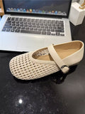 Hollow Sandals Soft Soles Mary Jane Mouth Single Shoes 2025 New Explosive Women's Pedaled Lazy