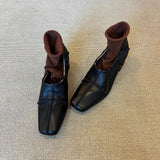 With A Foot Deep Mouth Small Leather Shoes Women 2025 New Retro Wind Side Simple Coarse Soft Leather Single
