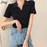 Women Solid Simple Crop Tops Skinny 4 Colors Hot Sale Basic Student Leisure Trendy All-match Summer Ulzzang New