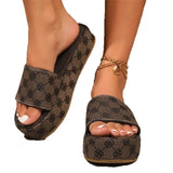 Slippers Women Wear Round Head Small Plum Flowers Light Word Women's Slippers Womens