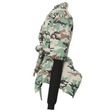 New Camouflage Personality Splicing Knitted Cuffs Waist Personality Tailoring Cotton Coat