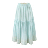 Style French Blue Holiday Vest Sleeveless Dress High-End Vest Half Dress Two