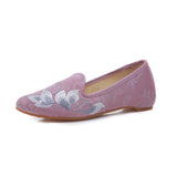 Zingj Shoes Single Shoes Embroidered Cloth Shoes One Foot Pedal, Embroidered Shoes Ethnic Wind Cloth Shoes Casual Women's