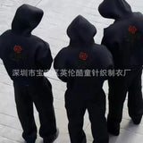 Casual Simple Couple Fashion Hoodie Sweatshirt Solid Color Loose