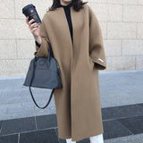 Women's Clothing 2025 Autumn And Winter New Coat Temperament Commuter Solid Color Korean Version Of The Loose