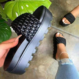 Thick Bottom Slippers Women Wear Loose Cake And Medium And Cold Slippers One