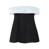 Women's Clothing INS Net Red Pop Bow Dress Cross Asymmetric Top - Long-Term