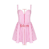 Pink Plaid Mini Dress- Outfit