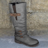 2025 New Rough And Martin Boots Large-Size High-Sleet Zipper Women's Boots Knight Boots Women