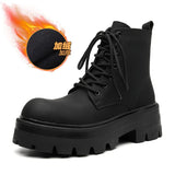 Zingj Charcoal Black High Tube Male British Thick Chelsea Boots Locomotive Martin Pipe Boots Trend Short Boots