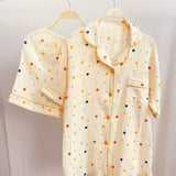Sets Women Geometric Design Temper Baggy Short Sleeve Cozy Summer Casual Homewear Chic New Simple Fashion Classic Ulzzang 211-1-Outfit